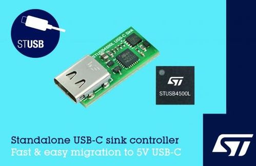 意法半導體推出專為5V受電設備設計的USB-C控制器IC產品系列